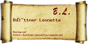 Büttner Leonetta névjegykártya